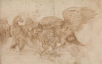 ITALIAN SCHOOL, EARLY 16TH CENTURY Studies of Eagles.